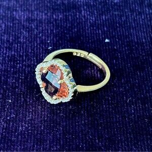 925 Sterling Silver Turkish Zultanite Ring Jewelry for Women, NEW, Gold Plated